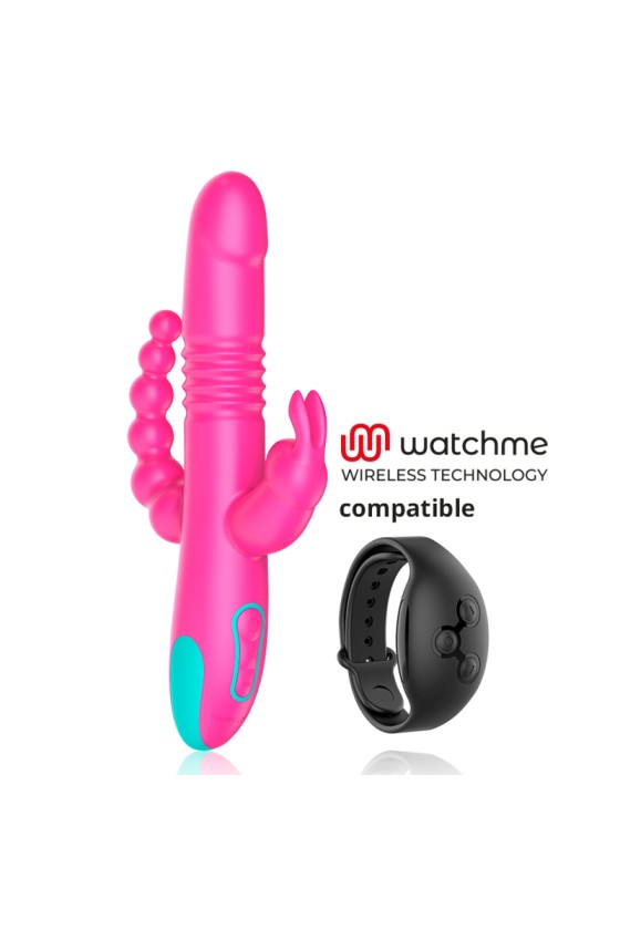 HAPPY LOKY - DONALD TRIPLE STIMULATION : ANAL, G-SPOT  CLITORAL WATCHME TECHNOLOGIE SANS FIL COMPATIBLE