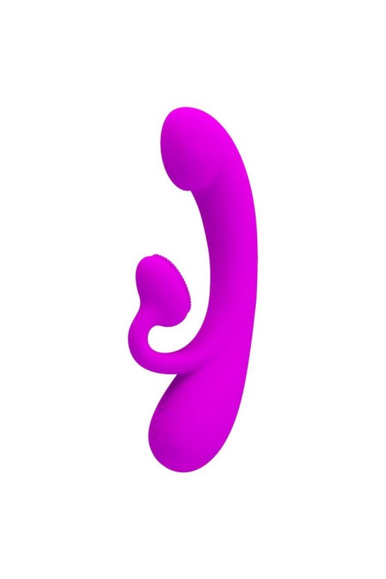 PRETTY LOVE - SINCERE VIBRATOR AND CLITORIS SUCKER PURPLE SILICONE