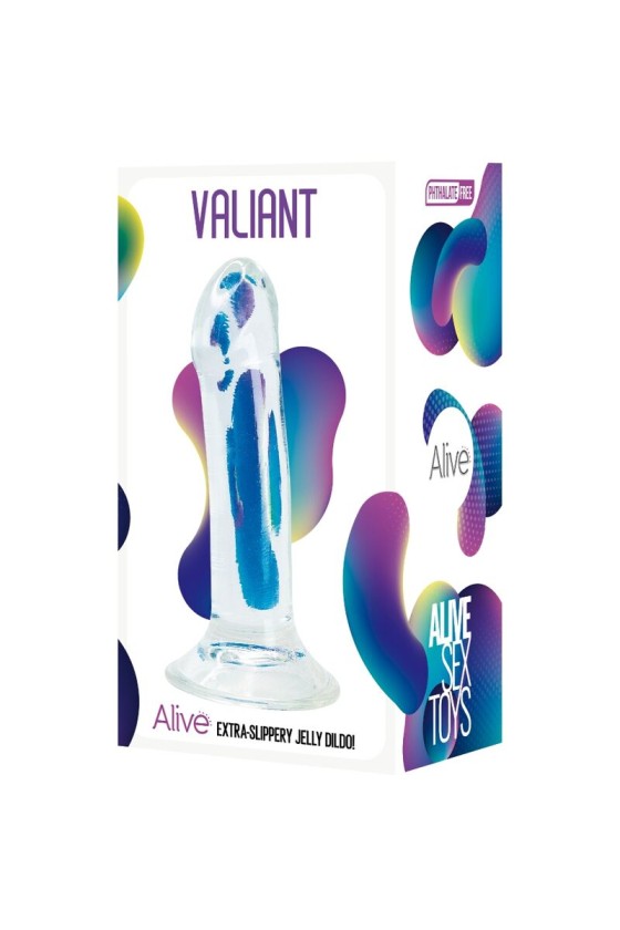 ALIVE - PENE REALISTA VALIANT TRANSPARENTE 16 CM