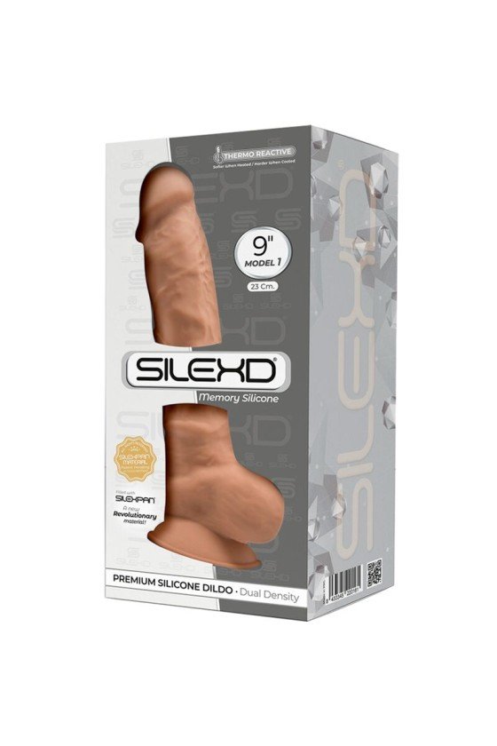 SILEXD - MODELO 1 PENE REALISTA PREMIUM SILEXPAN SILICONA CARAMELO 23 CM