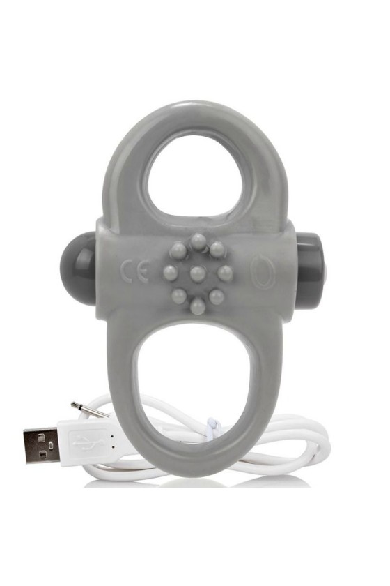 SCREAMING O - ANNEAU PÉNIEN VIBREUR RECHARGEABLE YOGA GRIS