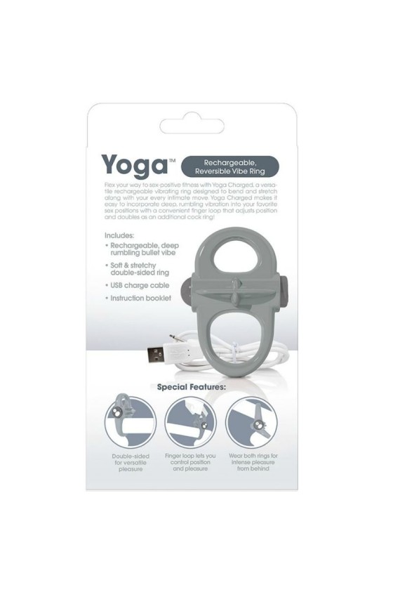 SCREAMING O - RECHARGEABLE VIBRATING RING YOGA GRAY