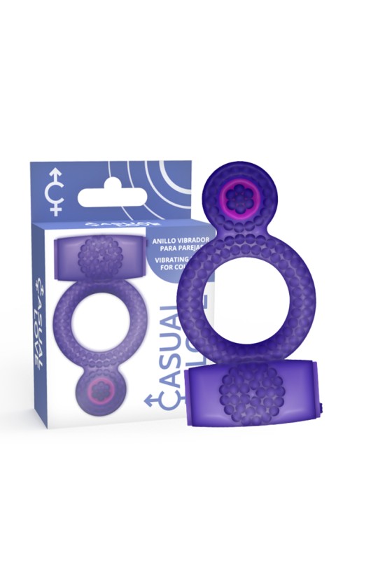 CASUAL LOVE - ANILLO VIBRADOR DOBLE PLACER MORADO