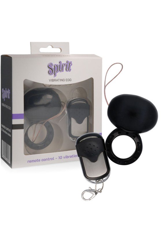 SPIRIT - ANILLO PARA EL PENE CON CONTROL REMOTO VIBRADOR NEGRO