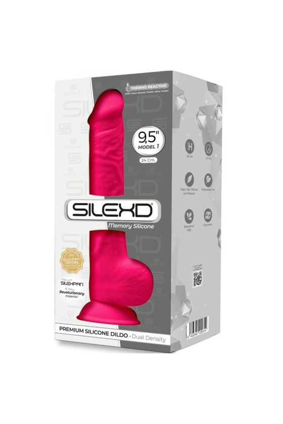 SILEXD - MODELL 1 REALISTISCHER PENIS PREMIUM SILEXPAN SILIKON FUCHSIA 24 CM