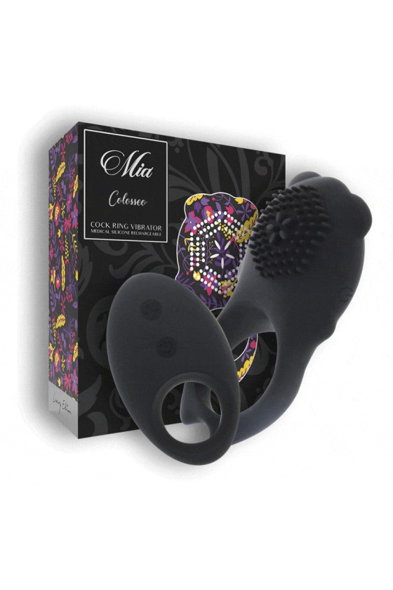 MIA - COLOSSEO ANILLO PARA EL PENE CONTROL REMOTO NEGRO