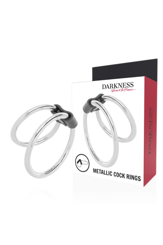 DARKNESS - DOUBLE METAL PENIS RING