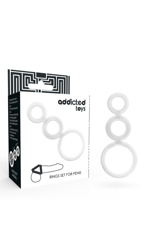 ADDICTED TOYS - RINGS SET FOR PENIS TRANSPARENT