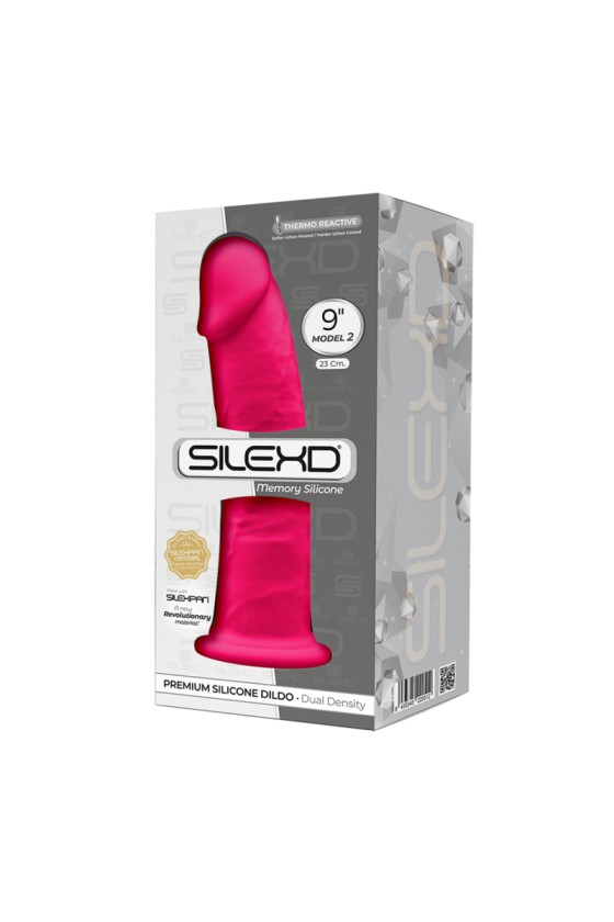 SILEXD - MODEL 2 REALISTIC PENIS PREMIUM SILEXPAN SILICONE FUCHSIA 23 CM