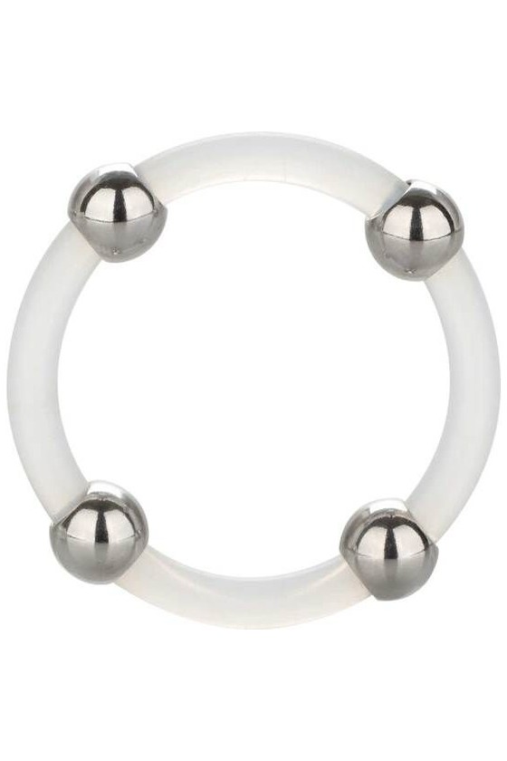 CALIFORNIA EXOTICS - STEEL BEADED SILICONE RING L