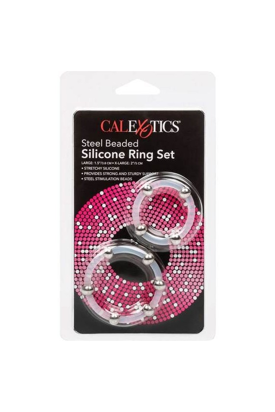 CALIFORNIA EXOTICS - STEEL BEADED SILICONE RING SET