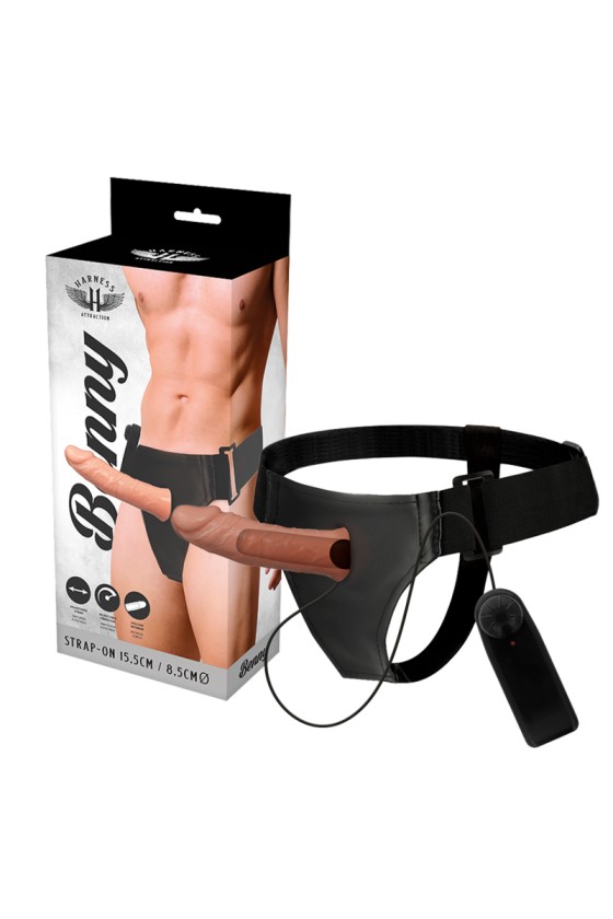 HARNESS ATTRACTION - RNES CREUX BENNY AVEC VIBRATEUR 15 X 4.5CM