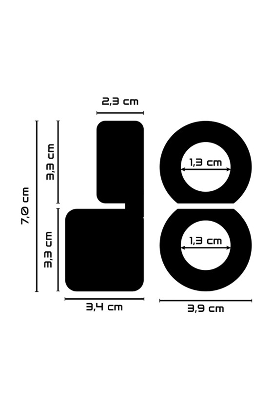 POWERING - ANEL DUPLO PARA PÉNIS SUPER FLEXÍVEL E RESISTENTE PR09 PRETO