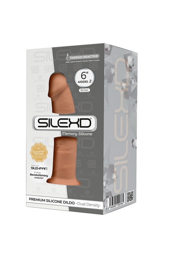 SILEXD - MODÈLE 2 PÉNIS RÉALISTE PREMIUM SILEXPAN SILICONE CARAMEL 15 CM