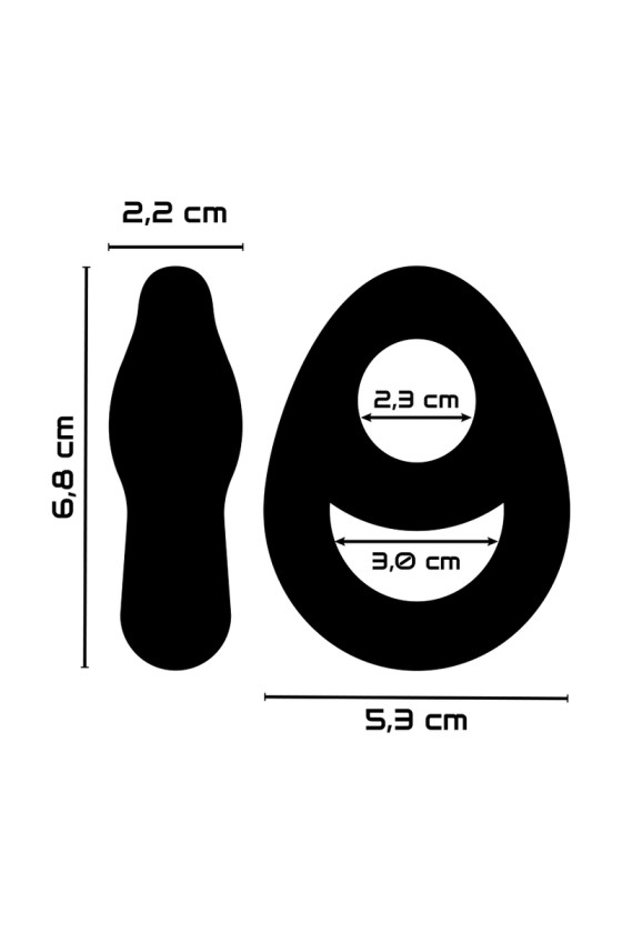 POWERING - ANNEAU PÉNIS ET TESTICULES SUPER FLEXIBLE ET RÉSISTANT PR14 NOIR