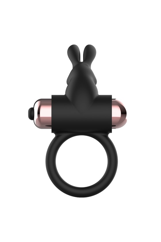 COQUETTE TOYS - ANILLO PARA EL PENE CON VIBRADOR NEGRO/ORO