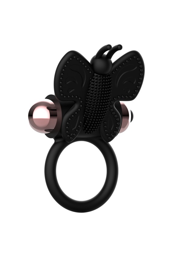 COQUETTE TOYS - ANELLO CAZZO FARFALLA CON VIBRATORE NERO/ORO