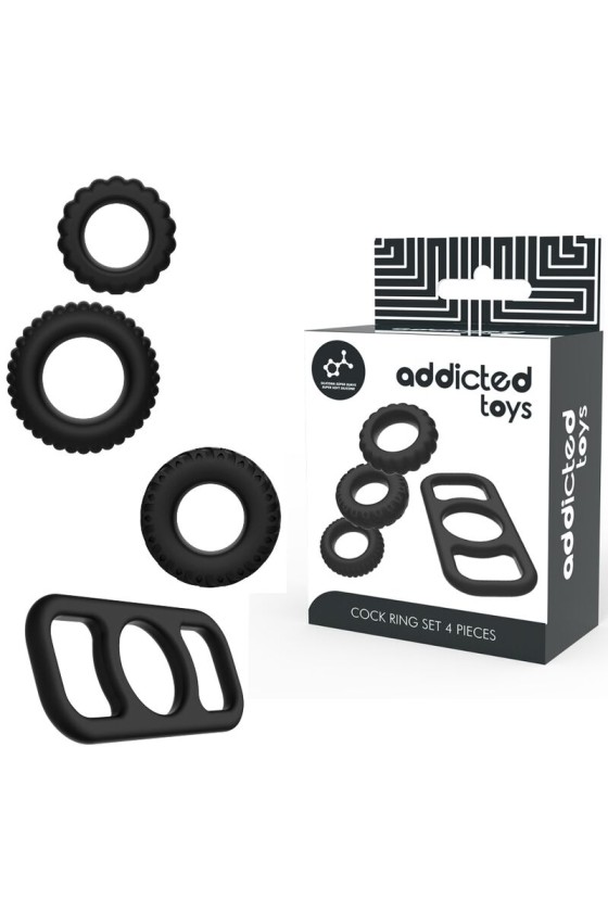 ADDICTED TOYS - COCK RING SET 4 STÜCK