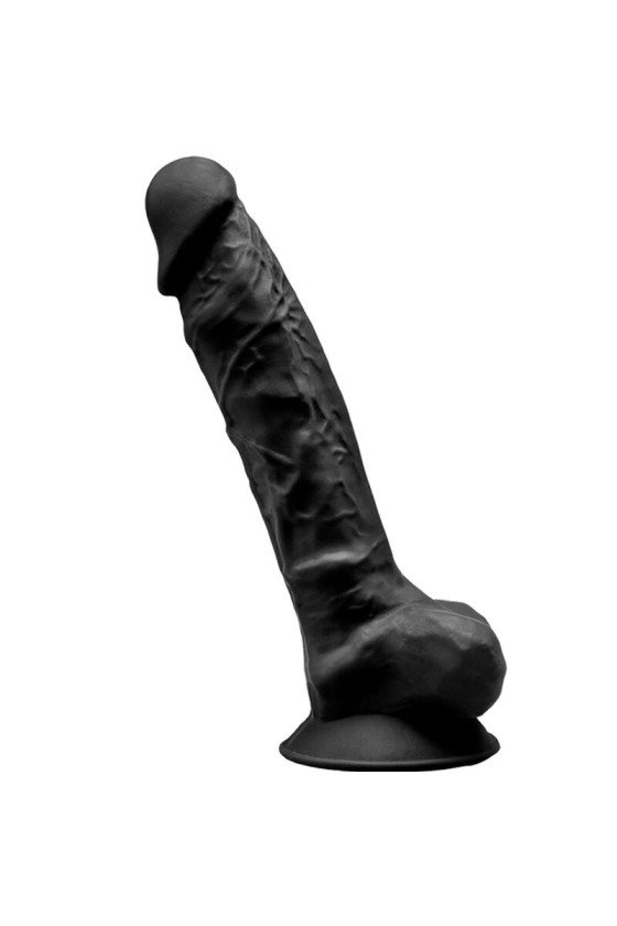 SILEXD - MODEL 1 REALISTIC PENIS PREMIUM SILEXPAN SILICONE BLACK 20 CM