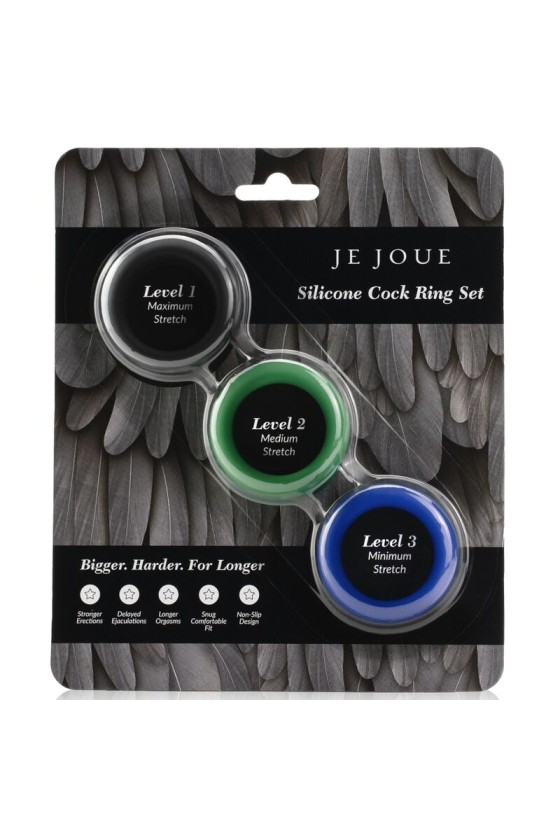 JE JOUE - ENSEMBLE SILICONE ANNEAUX PÉNIS SILICONE