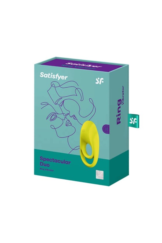 SATISFYER - SPECTACULAR DUO RING VIBRATOR YELLOW