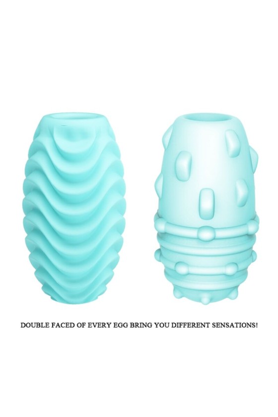 PRETTY LOVE - TURQUOISE DOUBLE SIDED MASTURBATOR EGG