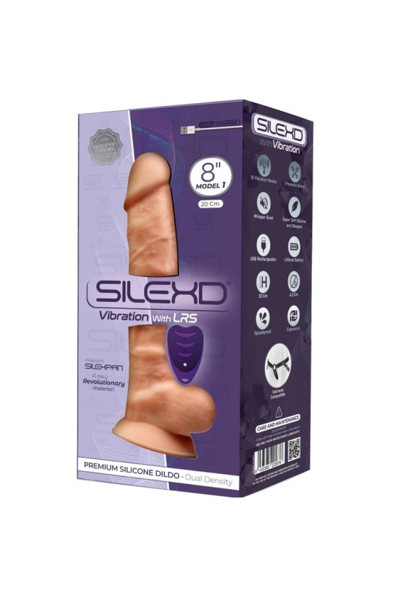 SILEXD - MODEL 1 REALISTIC PENIS VIBRATOR SILICONE PREMIUM SILEXPAN REMOTE CONTROL 20 CM