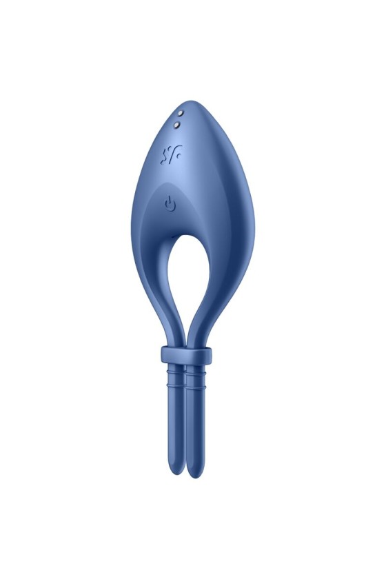 SATISFYER - APP VIBRADOR ANEL BULLSEYE AZUL