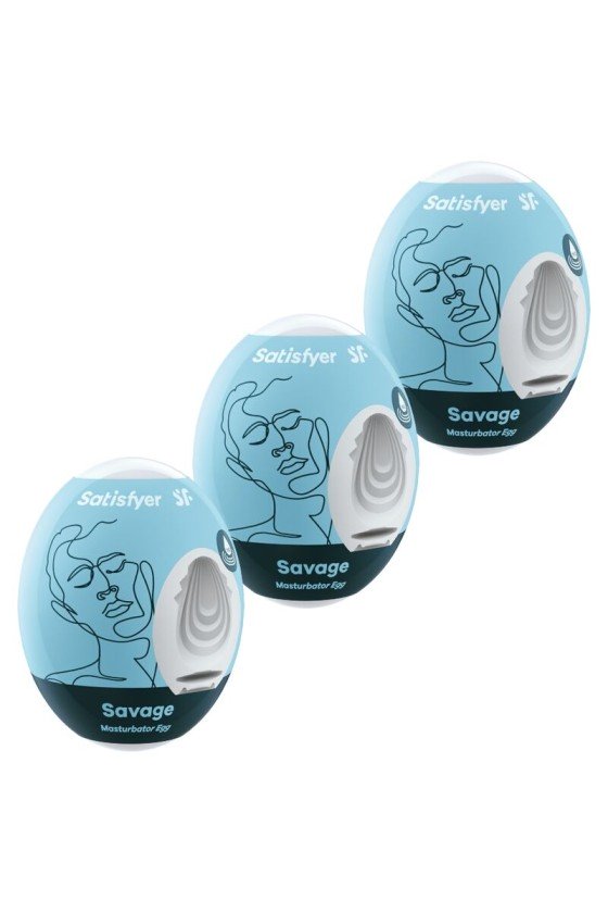 SATISFYER - 3 MASTURBATOR EIER SAVAGE