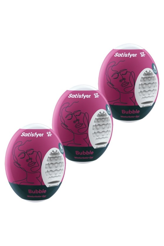 SATISFYER - 3 MASTURBATOR EIER BUBBLE