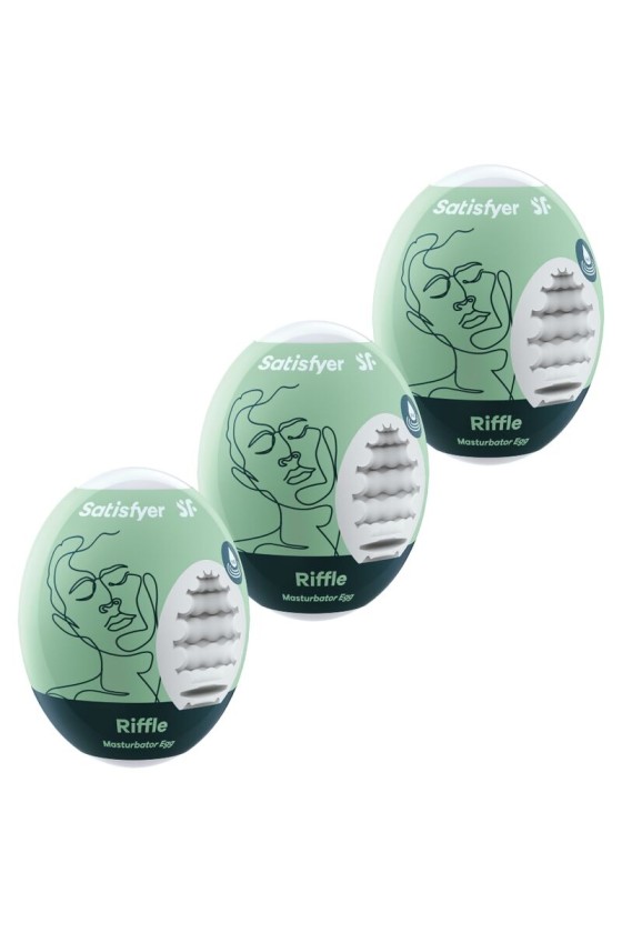 SATISFYER - 3 MASTURBATOR EIER RIFFLE