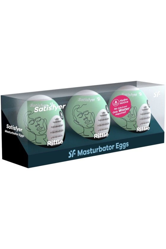 SATISFYER - 3 MASTURBATOR EIER RIFFLE