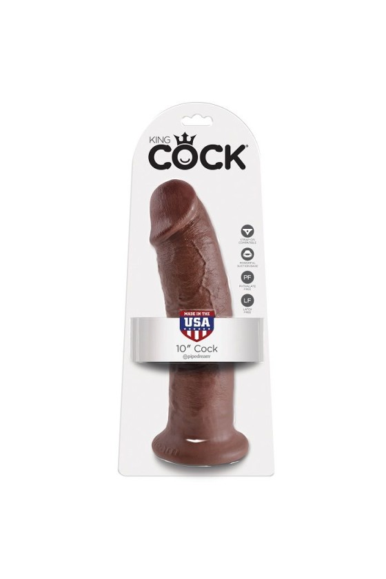 KING COCK - 10 DILDO BROWN 25.4 CM