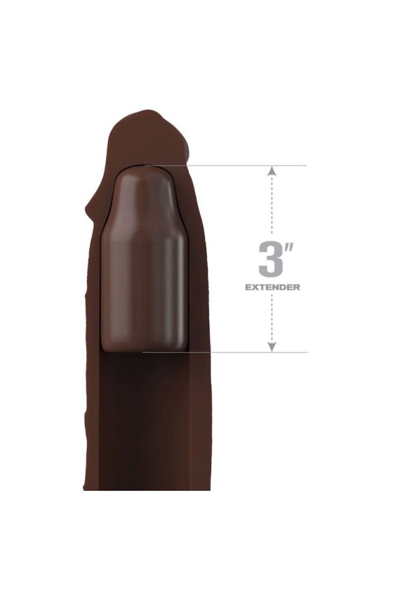 FANTASY X- TENSIONS - PIPEDREAMS MANCHE 22,86 CM + PLUG 7,62 CM MARRON