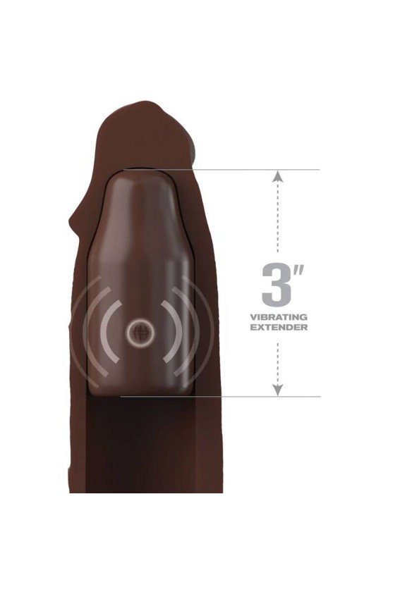 FANTASY X- TENSIONS - PIPEDREAMS SLEEVE 22,86 CM + 7,62 CM PLUG REMOTE BROWN