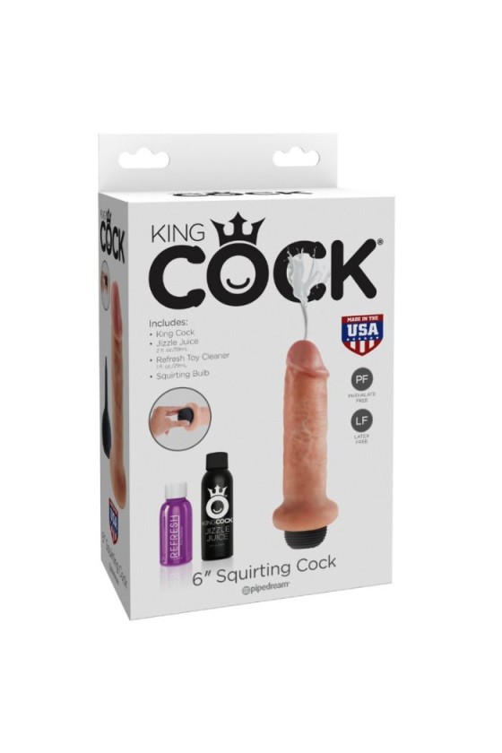 KING COCK - 15.24 CM DILDO SQUIRT