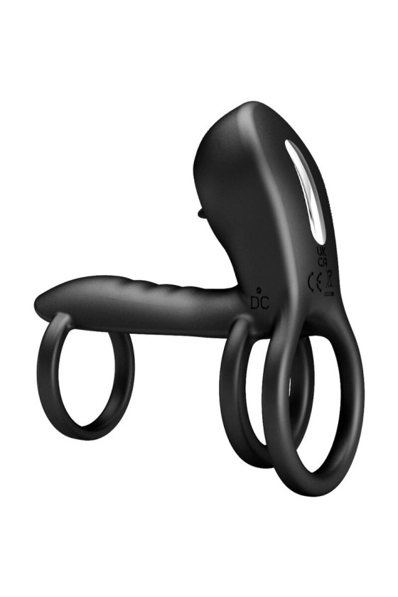 PRETTY LOVE - GAINE PÉNIS JAMMY 12 VIBRATIONS AVEC LANGUE EN SILICONE RECHARGEABLE