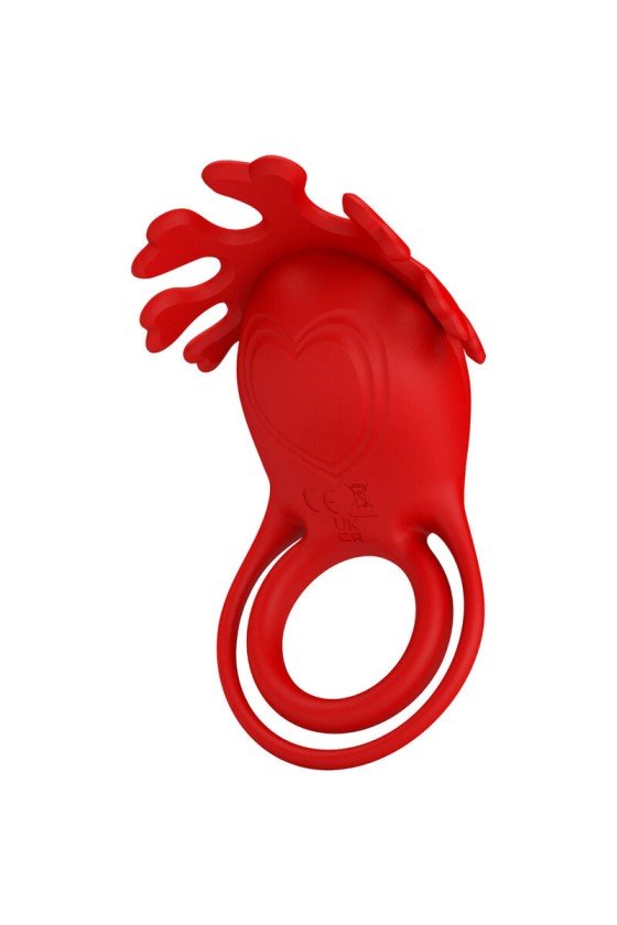 PRETTY LOVE - RUBEN ANILLO VIBRADOR 7 VIBRACIONES SILICONA ROJO