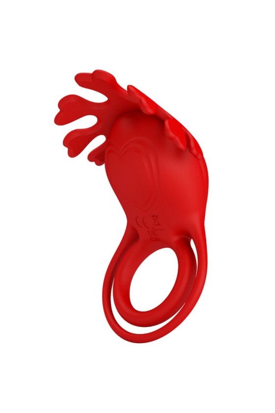 PRETTY LOVE - RUBEN ANILLO VIBRADOR 7 VIBRACIONES SILICONA ROJO