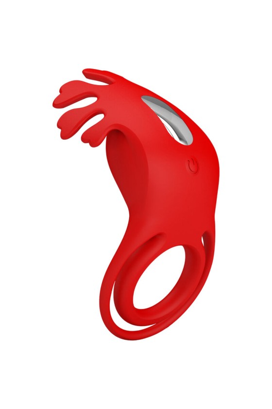 PRETTY LOVE - RUBEN ANILLO VIBRADOR 7 VIBRACIONES SILICONA ROJO