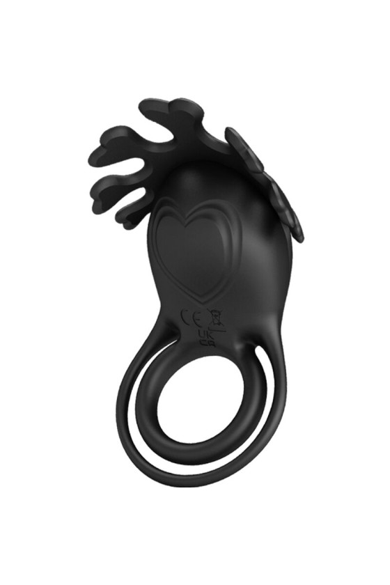 BONITO AMOR - ANEL VIBRADOR RUBEN 7 VIBRAÇÕES SILICONE PRETO