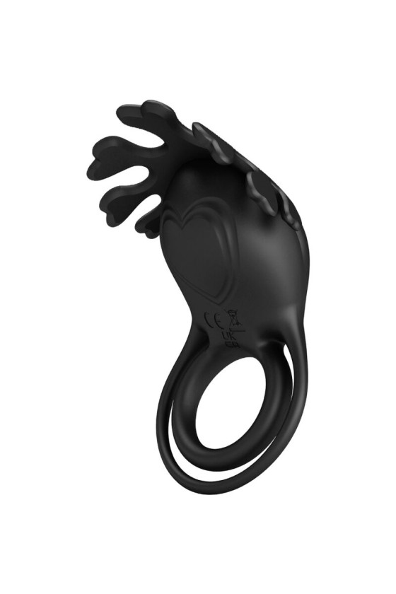 PRETTY LOVE - ANELLO VIBRATORE RUBEN 7 VIBRAZIONI IN SILICONE NERO