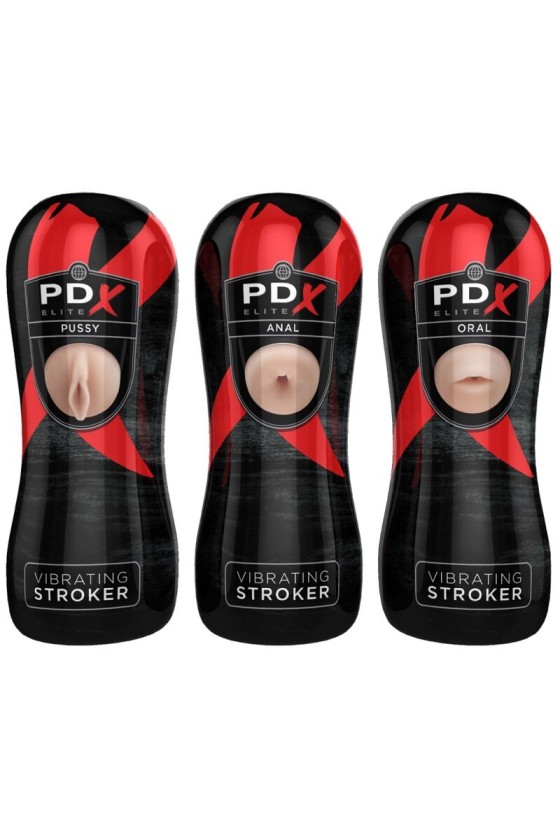 PDX ELITE - CONJUNTO STROKER 12 UNIDADES: 6X VAGINA, 3X ANO, 3X BOCA