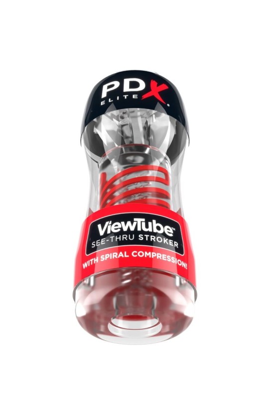 PDX ELITE - STROKER VIEWTUBE 2 COMPRESSÃO ESPIRAL TRANSPARENTE