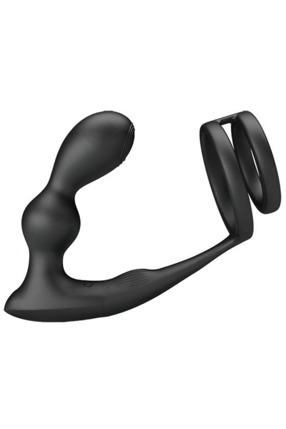 PRETTY LOVE - MARSHALL PENIS RING WITH VIBRATORY ANAL PLUG WITH REMOTE CONTROL