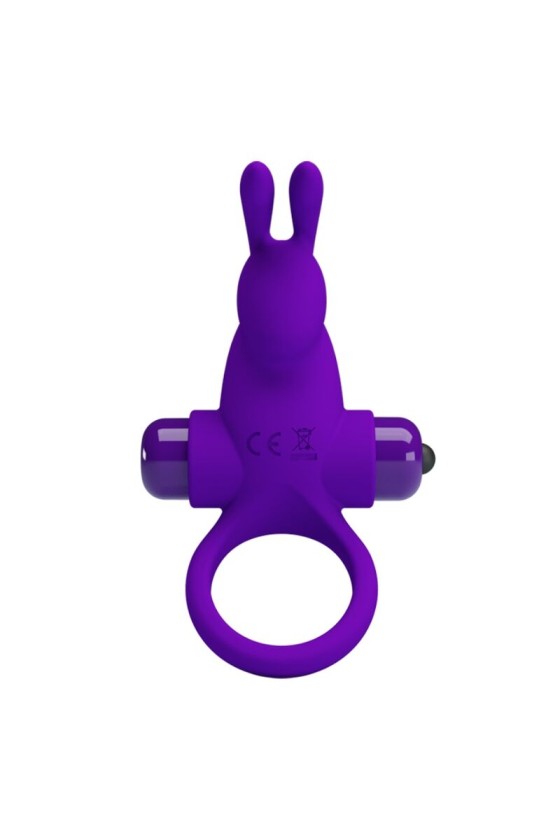 PRETTY LOVE - ANELLO VIBRATORE I CONIGLIO PER PENE VIOLA