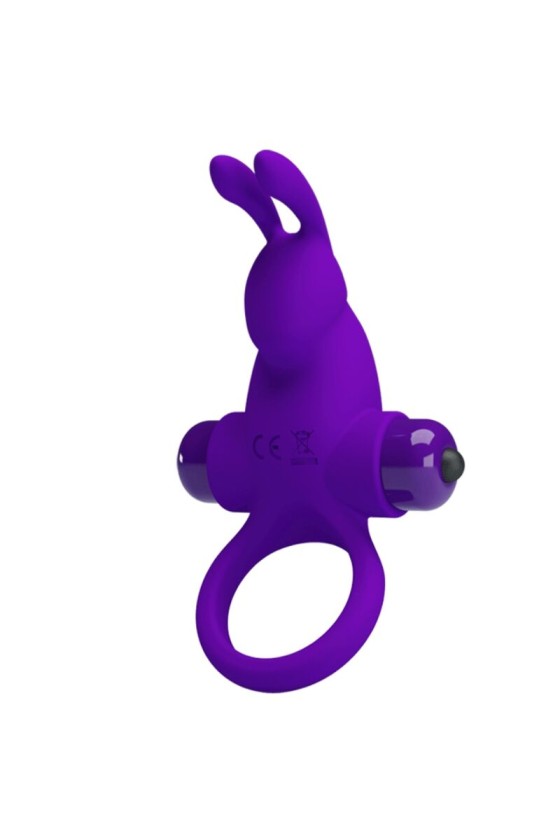 PRETTY LOVE - ANILLO VIBRADOR I CONEJO PARA PENE MORADO