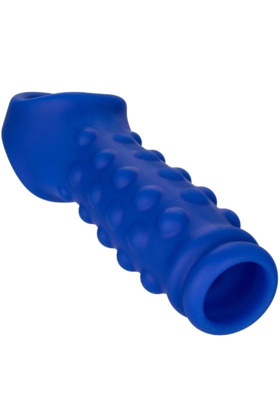 ADMIRAL - CAPA PARA PÊNIS COM FRISAS SILICONE LÍQUIDO AZUL