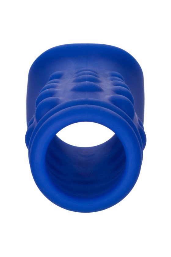 ADMIRAL - CAPA PARA PÊNIS COM FRISAS SILICONE LÍQUIDO AZUL