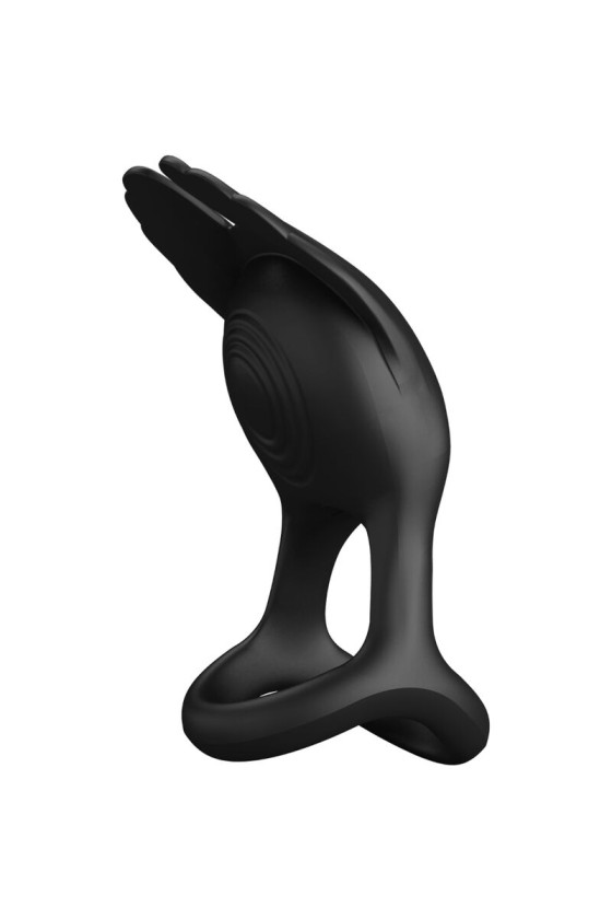 PRETTY LOVE - ANELLO PER PENE VIBRANTE 7 VIBRAZIONI IN SILICONE NERO